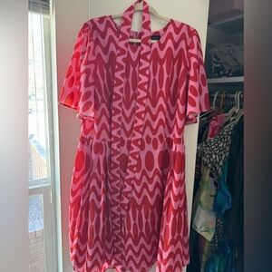 Eloquii Red & Pink Dress - XL (16)